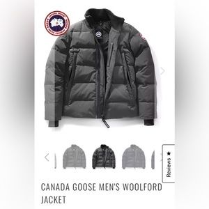 Canada Goose Men’s Woolford Graphite Size Medium